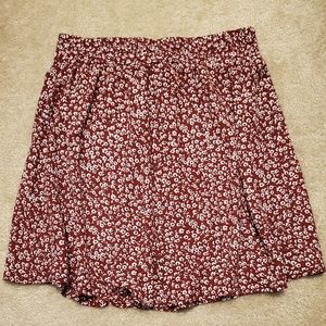Red Floral Skirt